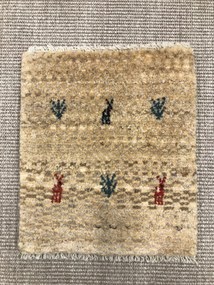 Gabbeh Tappeto 40 x 40 Beige (Iran) Annodato A Mano