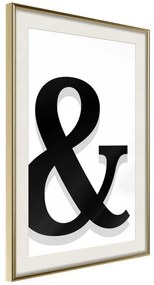 Poster  Ampersand's Shadow  Cornice Quadri Cornice d'oro con passe-partout, Larghezza x Altezza Home decor 20x30