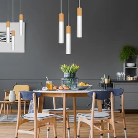 Lampadario a sospensione con filo CASSA 3xGU10/8W/230V bianco