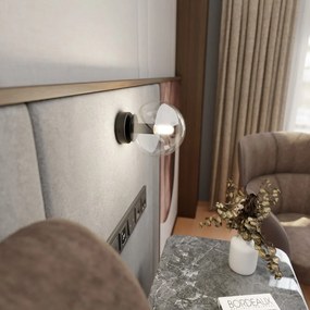 Lampada da Parete ROSSI K1 BL E14 GrafiteTrasparente Miele