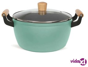 Livoo Stufaiola con Manici in Legno 24 cm 5 L Verde