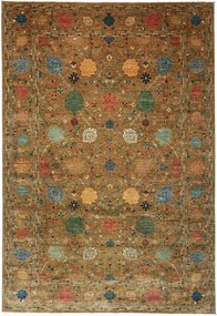 Samarkand Tappeto 300 x 210 Verde (Pakistan) Annodato A Mano