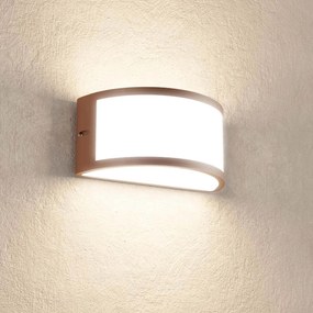 Applique Moon Design Curvo - E27 Corten - Mattone IP65 per Esterni