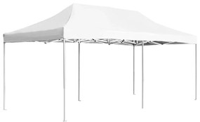 Gazebo Professionale Pieghevole Alluminio 6x3 M Bianco /