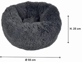 Letto per cani grigio scuro ø 55 cm - Love Story