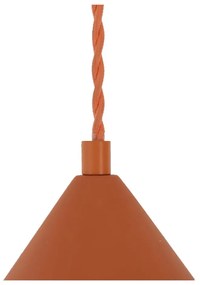 Lampada a sospensione color mattone con paralume in pietra ø 30 cm Vilma - SULION