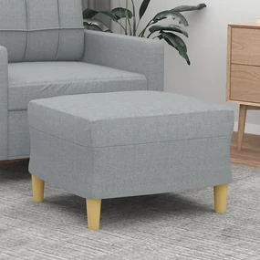 Poggiapiedi Grigio Chiaro 60x50x41 Cm İn Tessuto /