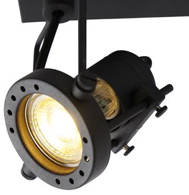 Faretto industriale nero 2 luci - Suplux