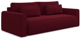 Divano burgundy allungabile/con contenitore con rivestimento in velluto 238 cm Kapua – Makamii