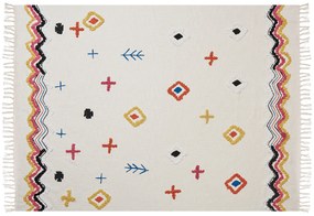 Coperta cotone multicolore 130 x 180 cm MORENA Beliani