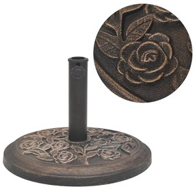 Base Per Parasole Circolare İn Resina Bronzo 9 Kg /