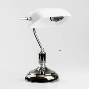 Brilagi - Lampada da scrivania BANK OFFICE 1xE27/60W/230V nero/argento/bianco