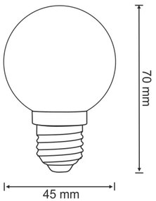 SET 2x Lampadina LED PARTY E27/0,5W/36V bianca