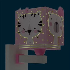 Dalber 63119S - Applique per bambini JUNGLE 1xE27/15W/230V rosa