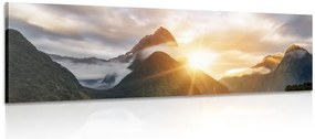 Stampa su tela – Alba affascinante sulle montagne