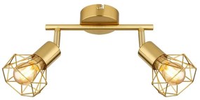Globo 54802GB-2 - Faretto XARA I 2xE14/40W/230V oro