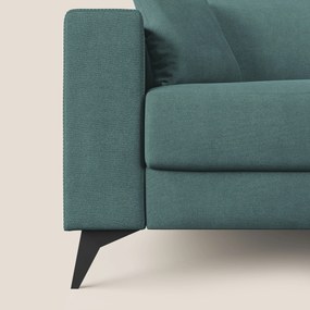 Pegaso divano letto angolare con poggiatesta reclinabili e rivestimento impermeabile T02 petrolio