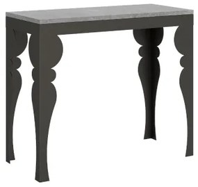 Consolle 90x40 cm allungabile a 300 cm PAXON EVOLUTION Cemento