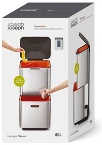 Cestino differenziato grigio grafite Totem Max, 60 l - Joseph Joseph