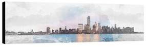 Stampa su tela New York skyline, multicolore 180 x 64 cm