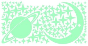 Adesivi murali luminosi Luna e pianeti - Ambiance