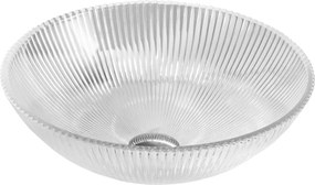 Mexen Zuri lavabo in vetro da appoggio 39 x 39 cm, trasparente - 24193900