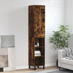 Credenza Rovere Fumo 34,5x34x180 Cm İn Legno Multistrato /