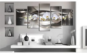 Quadro Orchidee d'acciaio  Colore Grigio, Dimensioni e Misure 200x100