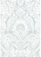 Cole & Son Carta da parati Chatterton - Pale Blue/ White