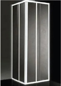 Box doccia ad angolo 68/80 + 79/90 cm acrilico con profilo bianco Giava Smeralda S03MBI