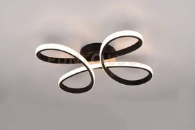 Fly plafoniera led 22w  2600lm, 3000k nera con regolazione intensit...