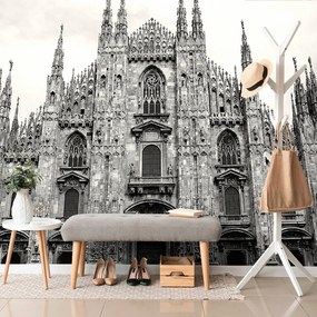 Carta da parati – Cattedrale di Milano in bianco e nero