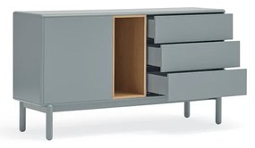 Cassettiera bassa blu-grigio 140x76 cm Corvo - Teulat