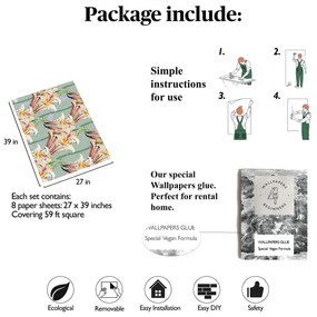 Carta da Parati Carta da Parati Limoni 15€/mq | Spedizione Gratuita | Carta Da Parati Camera Da Letto | Carta Da Parati Bagno | Carta Da Parati Cucina