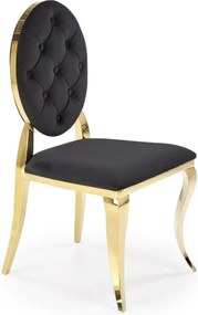 Sedia K556 velluto nero Blu19/oro Blu19/oro