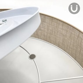 Brilagi - Plafoniera LED SIRIJA 6xE27/60W/230V diam. 80 cm beige