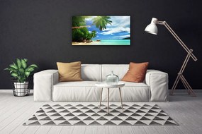 Quadro su tela Paesaggio del mare della spiaggia di Palma 100x50 cm