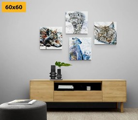 Set di quadri – Animali in interessante versione acquerello