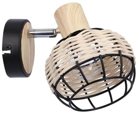 Lampada da parete nera e crema ø 12 cm Tajga - Candellux Lighting