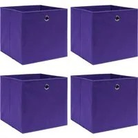 Scatole 4 pz Viola 32x32x32 cm in Tessuto cod mxl 51238