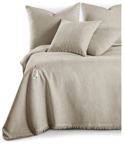 Copriletto beige in ciniglia 220x240 cm Talo – Filumi