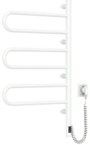 Portasciugamani rotante elettrico con termostato FOUETTE 185W/230V 81,8 cm IP44 bianco