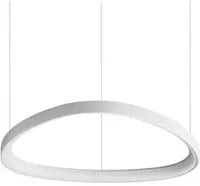 Sospensione Moderna Gemini Metallo Bianco Led 48W 3000K Luce Calda