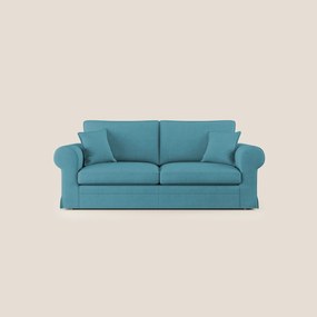 Lady divano classico in piuma d'oca realizzato con tessuto impermeabile T02 azzurro