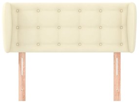 Testiera ad orecchio crema 103x23x78/88 cm in similpelle