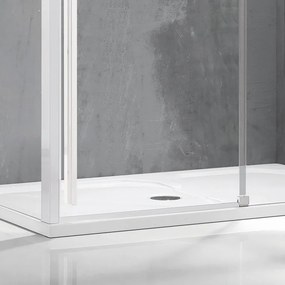 Box doccia 90x130 telaio bianco vetro 8mm  | KSA5000B - KAMALU
