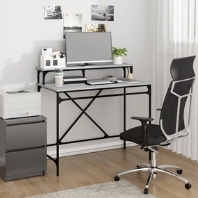 Scrivania Grigio Sonoma 100x50x90 Cm Legno Multistrato E Ferro /