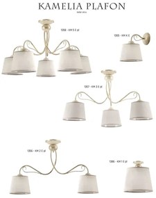 Jupiter 1356 - KM 2 PE - Plafoniera KAMELIA 2xE27/60W/230V