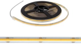 Striscia LED COB 10W/m 24VDC IP67 5m Luce Continua Colore Bianco Caldo 2.700K