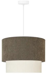 Duolla - Lampadario a sospensione con filo CORDUROY 1xE27/15W/230V diametro 40 cm marrone/color crema